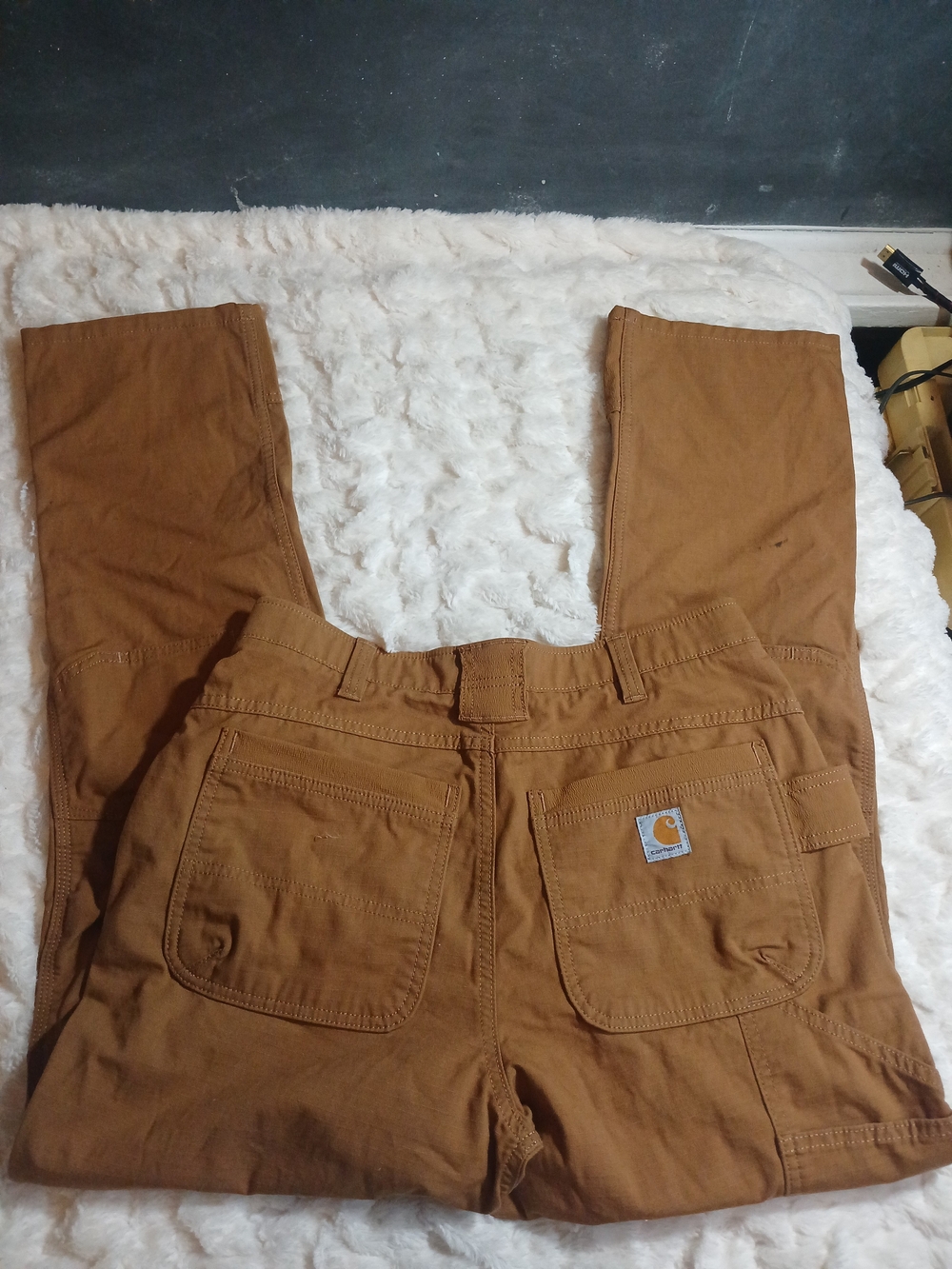 Carhartt Mens Rugged Flex Steel Double Front Pants Camel Brown Size 32 × 32 - Picture 2 of 11